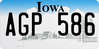 IA license plate AGP586