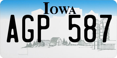 IA license plate AGP587