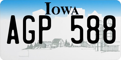 IA license plate AGP588