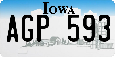 IA license plate AGP593