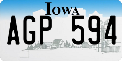 IA license plate AGP594
