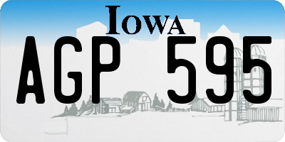 IA license plate AGP595