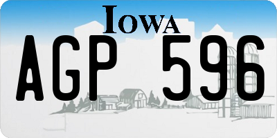 IA license plate AGP596