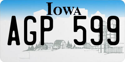 IA license plate AGP599