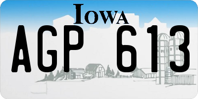 IA license plate AGP613