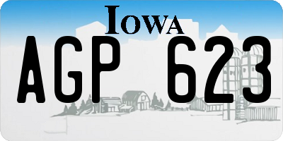 IA license plate AGP623