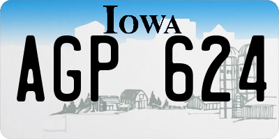 IA license plate AGP624