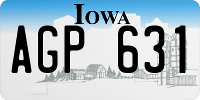 IA license plate AGP631