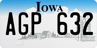 IA license plate AGP632