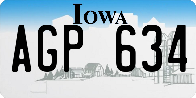 IA license plate AGP634