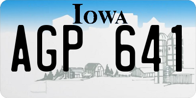 IA license plate AGP641