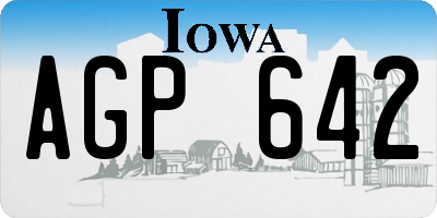 IA license plate AGP642