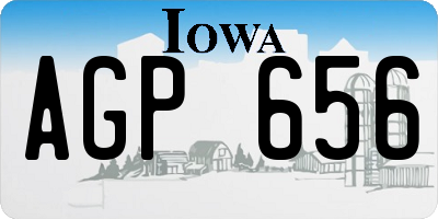 IA license plate AGP656