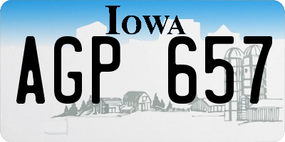 IA license plate AGP657