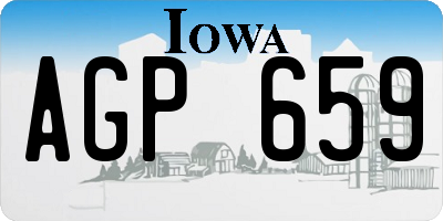 IA license plate AGP659