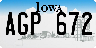 IA license plate AGP672