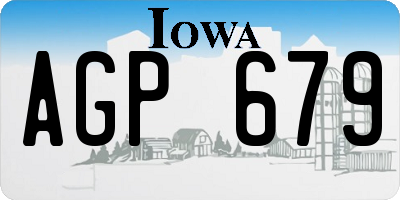 IA license plate AGP679