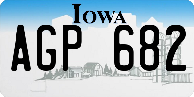IA license plate AGP682