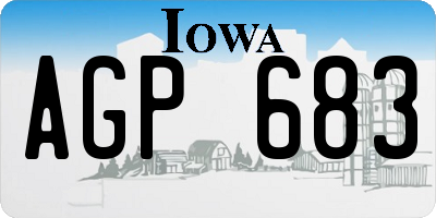 IA license plate AGP683