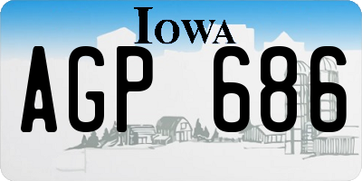 IA license plate AGP686