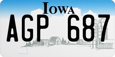 IA license plate AGP687