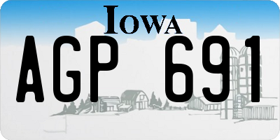 IA license plate AGP691
