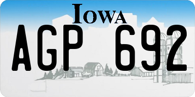 IA license plate AGP692