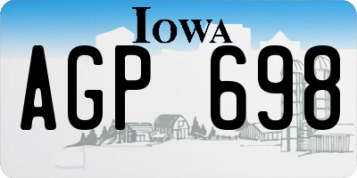 IA license plate AGP698