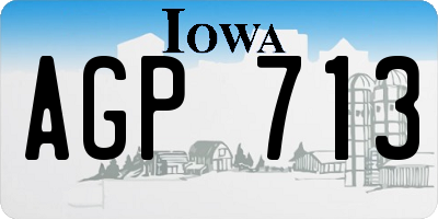 IA license plate AGP713