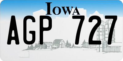 IA license plate AGP727