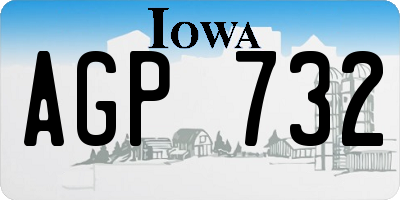 IA license plate AGP732