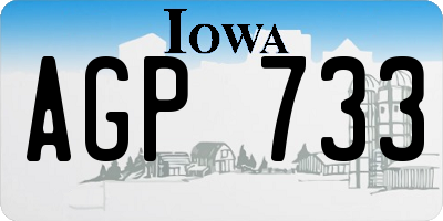 IA license plate AGP733