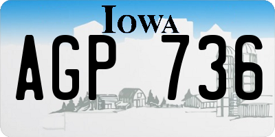 IA license plate AGP736