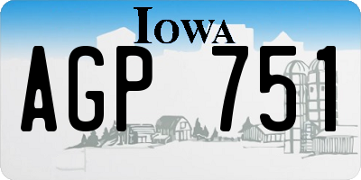 IA license plate AGP751