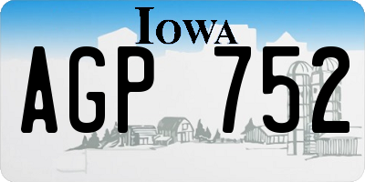 IA license plate AGP752