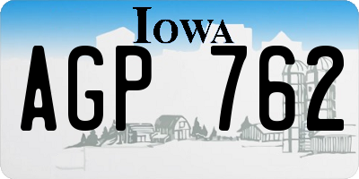 IA license plate AGP762