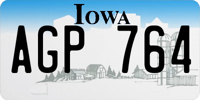 IA license plate AGP764