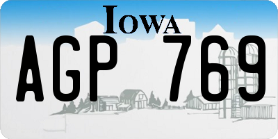 IA license plate AGP769