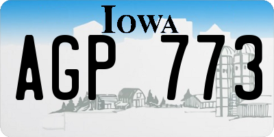 IA license plate AGP773