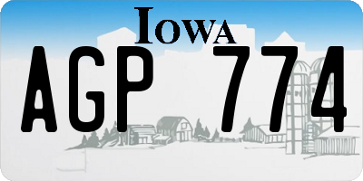 IA license plate AGP774