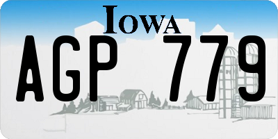 IA license plate AGP779