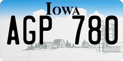 IA license plate AGP780