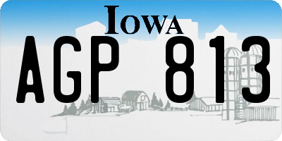IA license plate AGP813