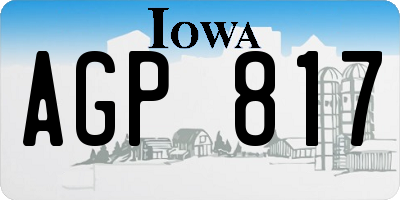 IA license plate AGP817
