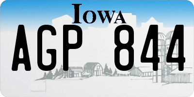 IA license plate AGP844
