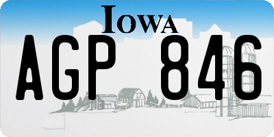 IA license plate AGP846