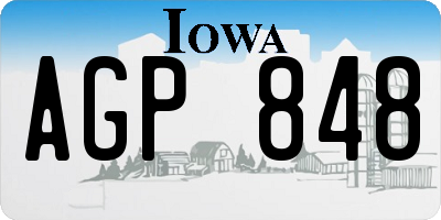 IA license plate AGP848