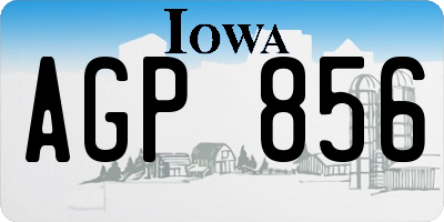 IA license plate AGP856