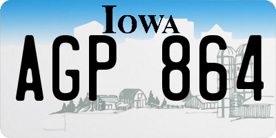 IA license plate AGP864