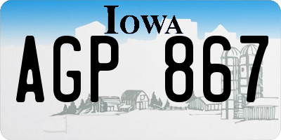 IA license plate AGP867